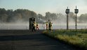 LKW faehrt in den Rhein Langel Hitdorf Faehre P105